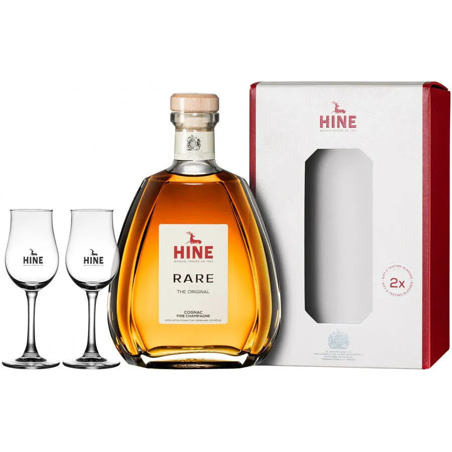 HINE Rare VSOP Cognac – Original Box with 2 Tasting Glasses – 750ml