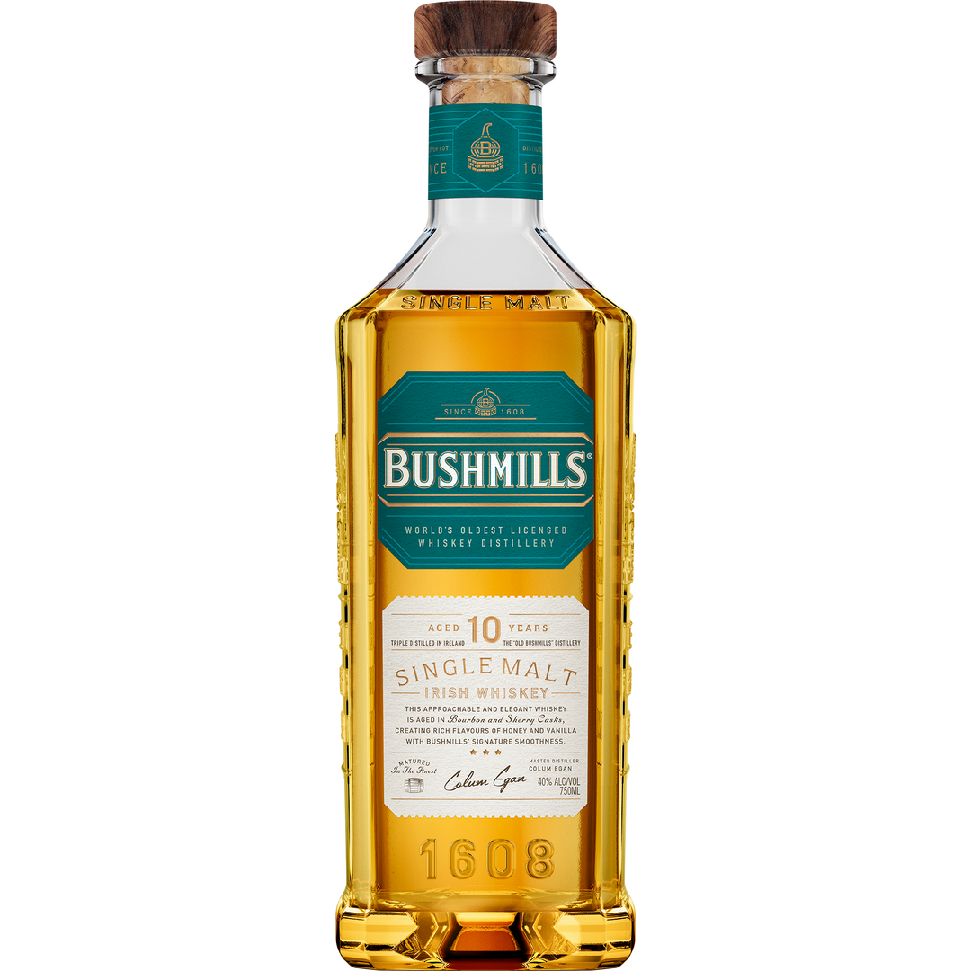 Bushmills 10 Year Old Single Malt Irish Whiskey – 750ml