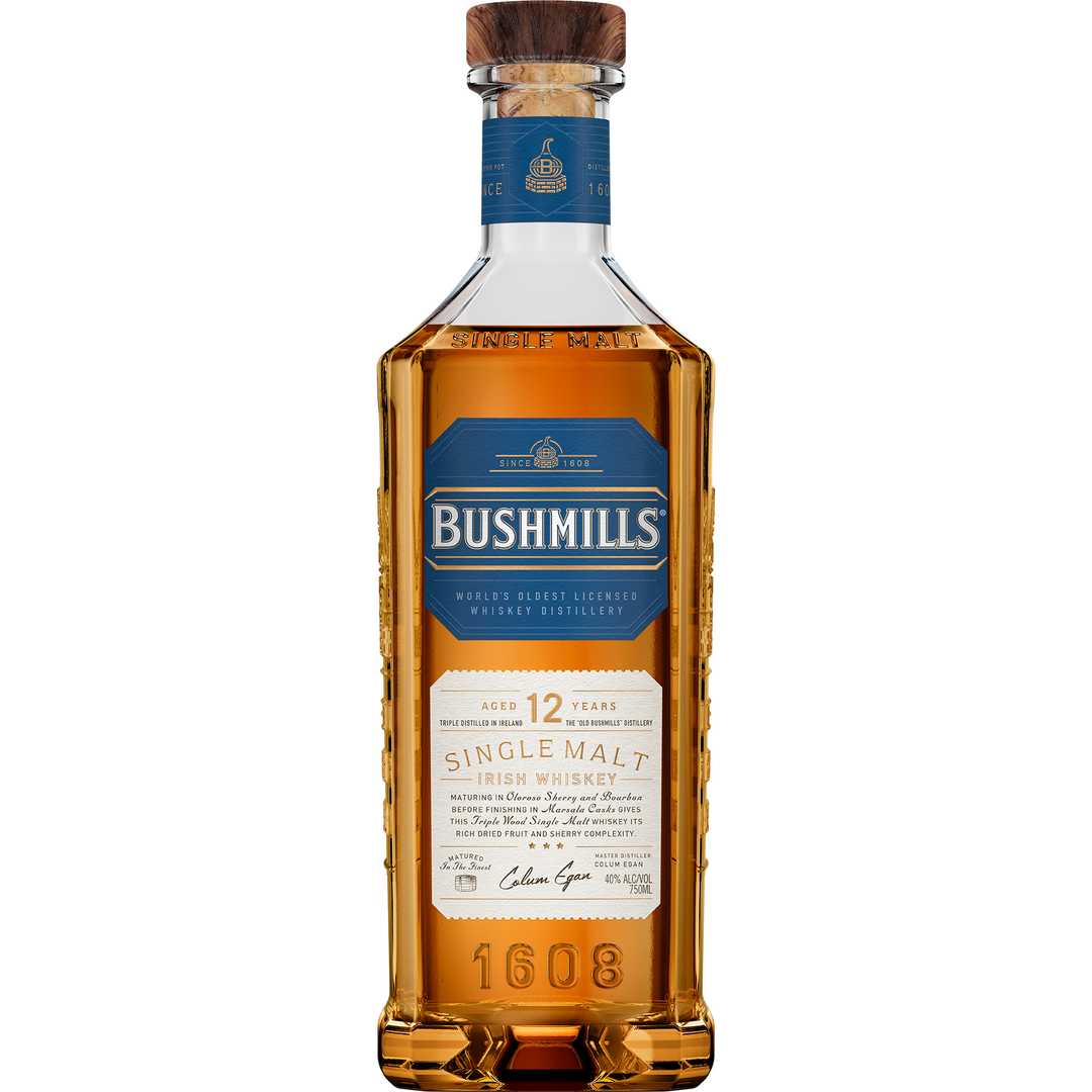 Bushmills 12 Year Old Single Malt Irish Whiskey – 750ml